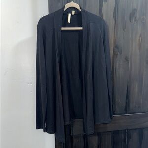 Pure Jill Elegant Black Women's Open-Front Cardigan